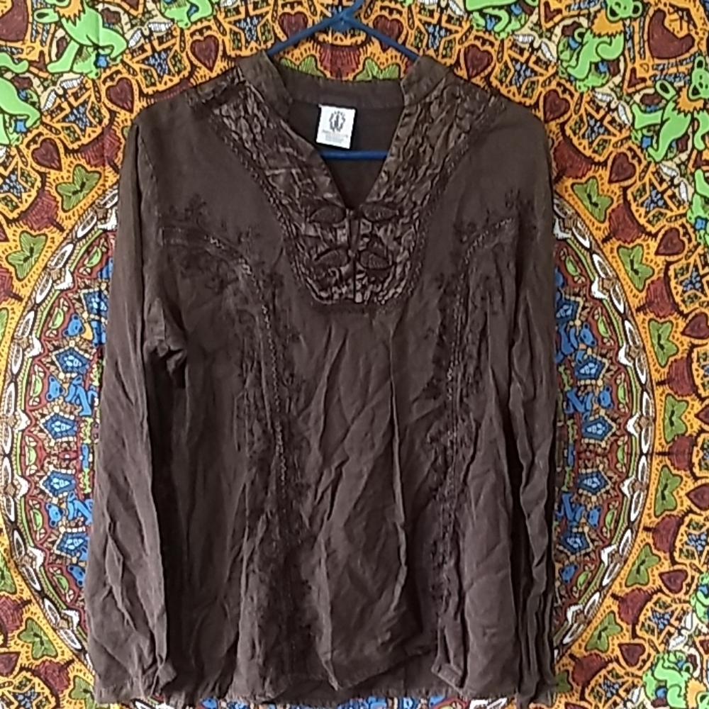 Gypsy Rose Baroque Ornate Hippie Blouse / Tunic